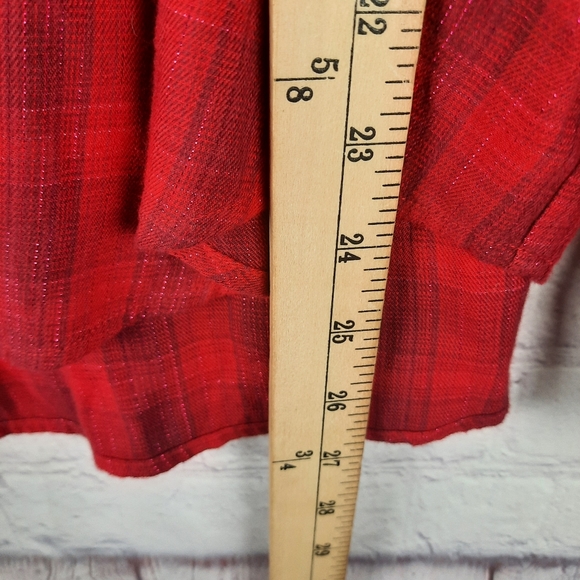 NWT Victoria Secret  Plaid Glitter Buttoned Sleep Shirt - Picture 9 of 9